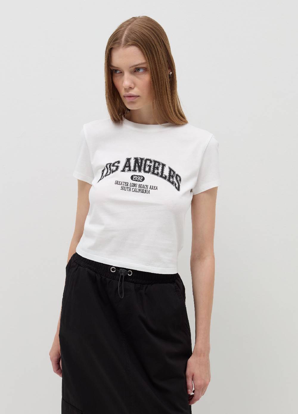 B. ANGEL T-shirt crop in cotone Presa