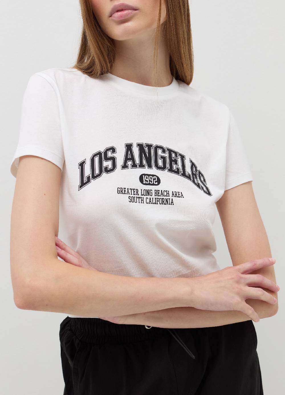 B. ANGEL T-shirt crop in cotone Presa