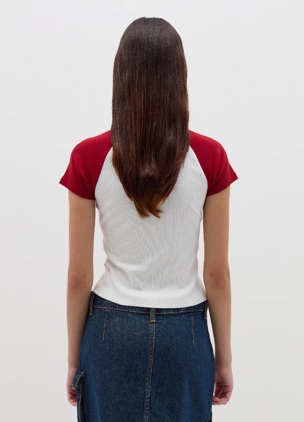 B. ANGEL T-shirt a costine con ricamo In Vendita