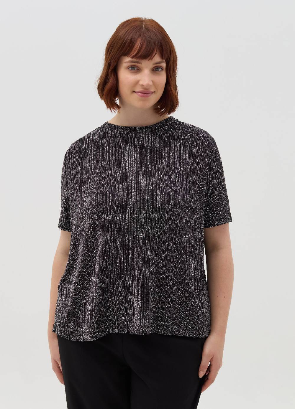 MYA T-shirt in lurex Curvy Saldi Di Fabbrica
