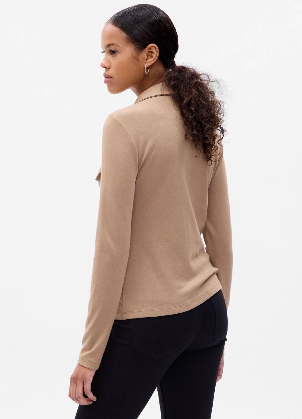 GAP T-shirt a maniche lunghe con colletto Vendite Flash