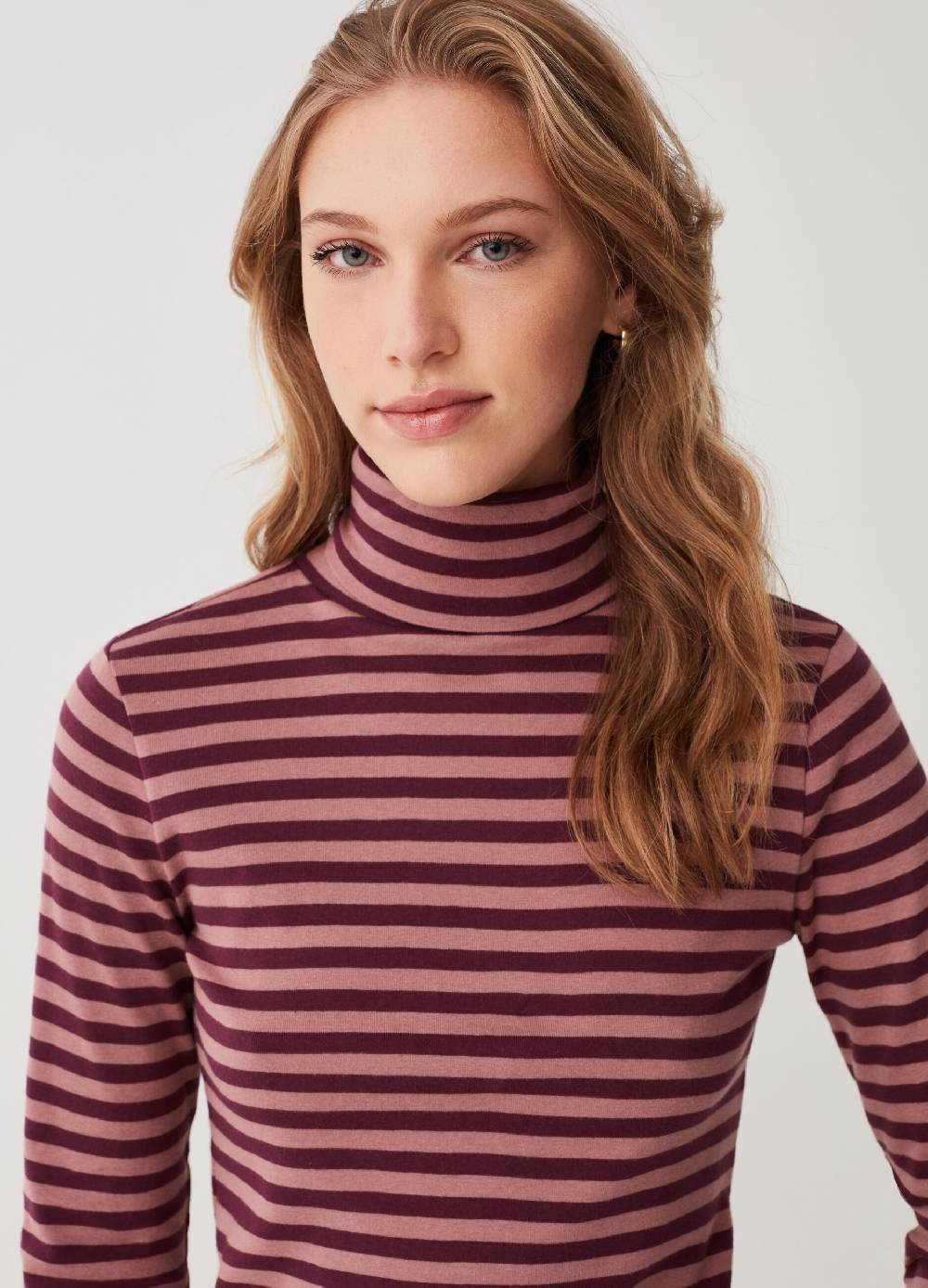 OVS T-shirt a righe con collo alto Moda