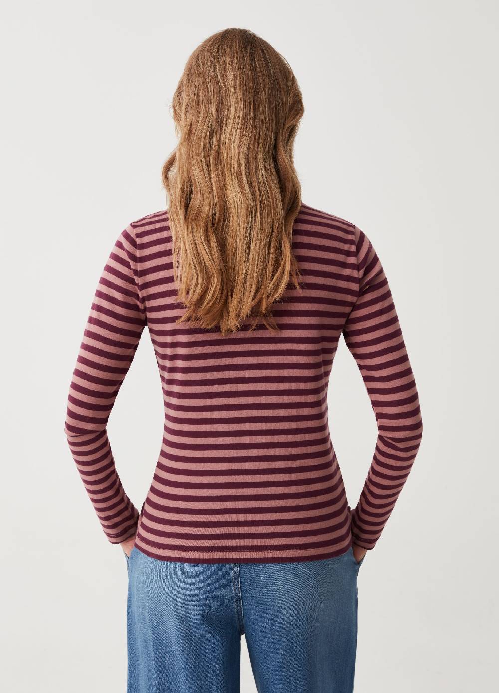 OVS T-shirt a righe con collo alto Moda