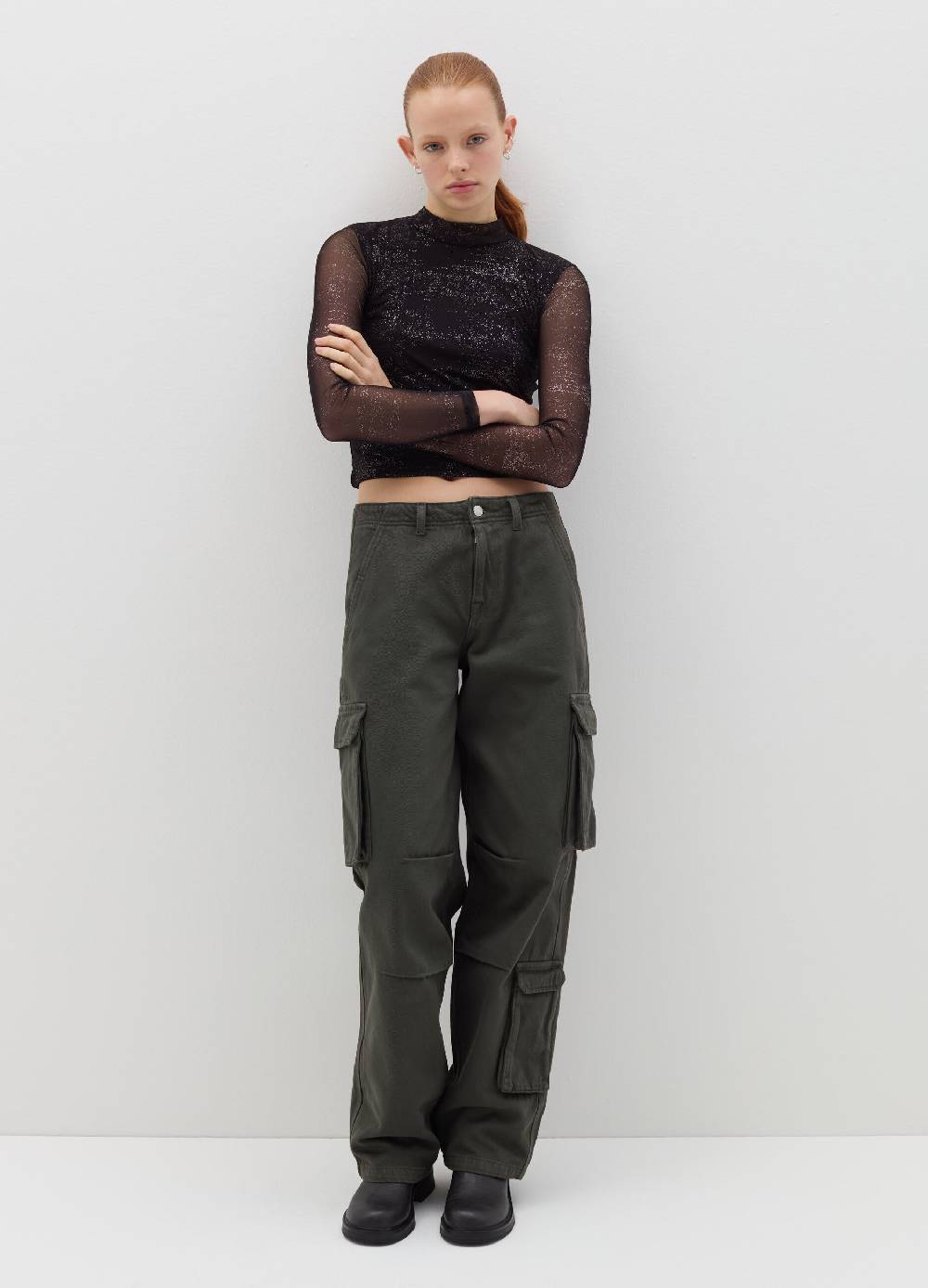 B. ANGEL T-shirt in mesh con glitters all-over Offerta natalizia