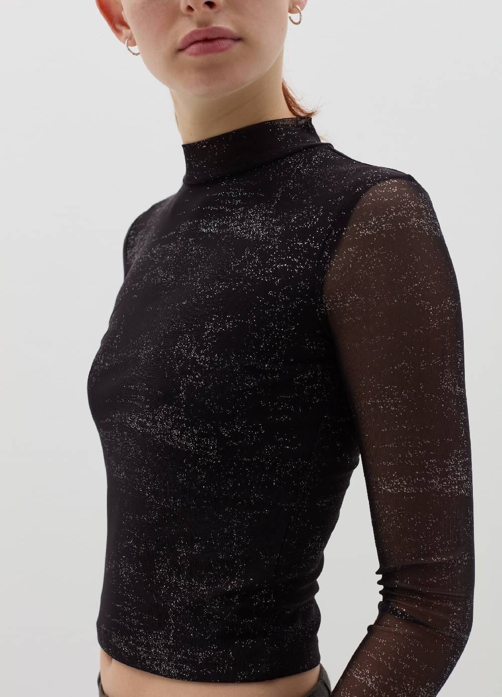 B. ANGEL T-shirt in mesh con glitters all-over Offerta natalizia