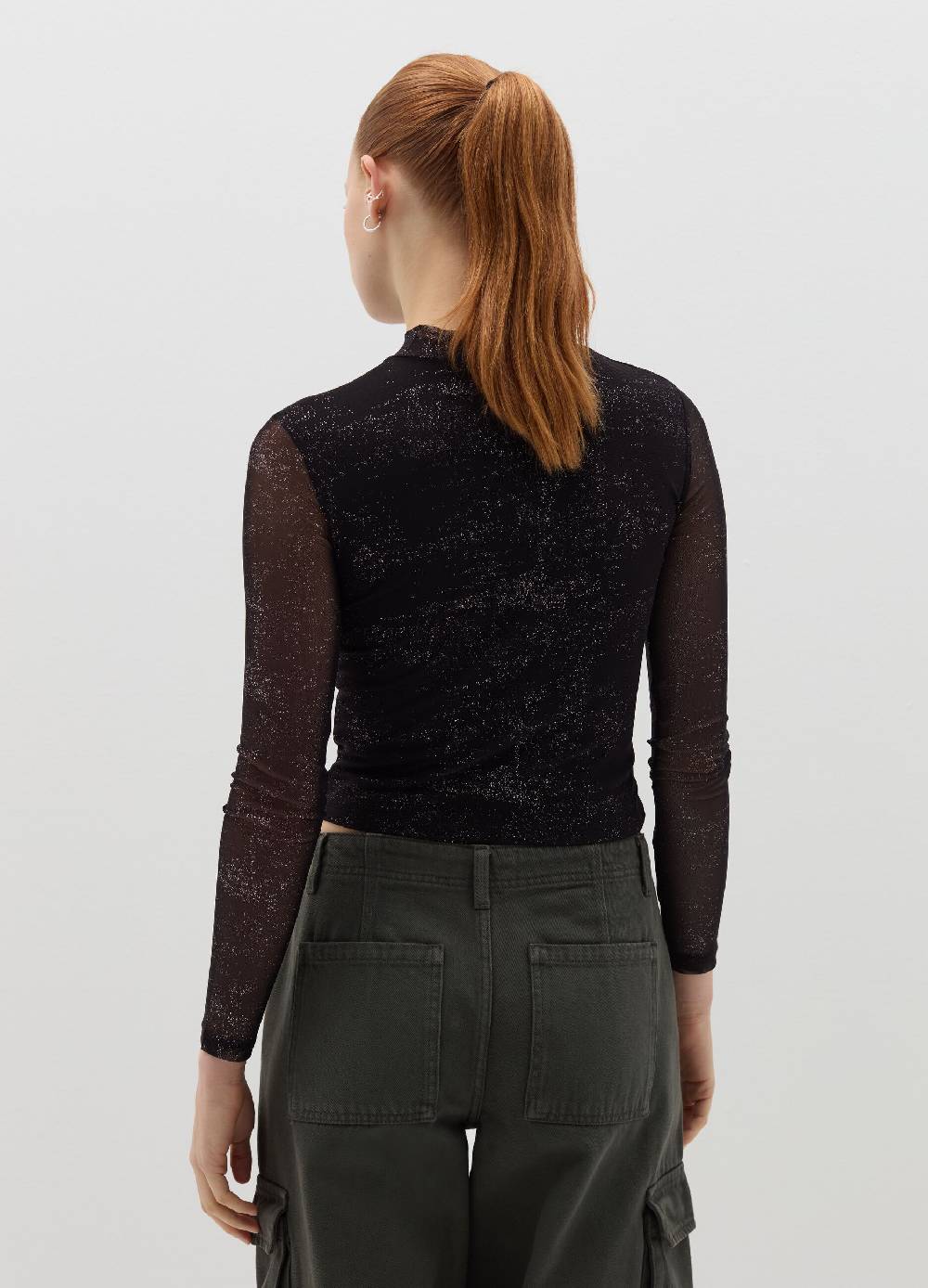 B. ANGEL T-shirt in mesh con glitters all-over Offerta natalizia