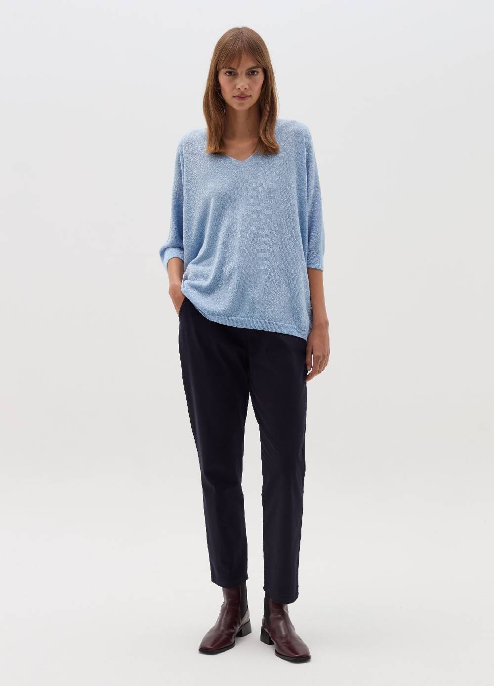 HYBRID Maglia in lurex con maniche a tre quarti Offerta Pasqua