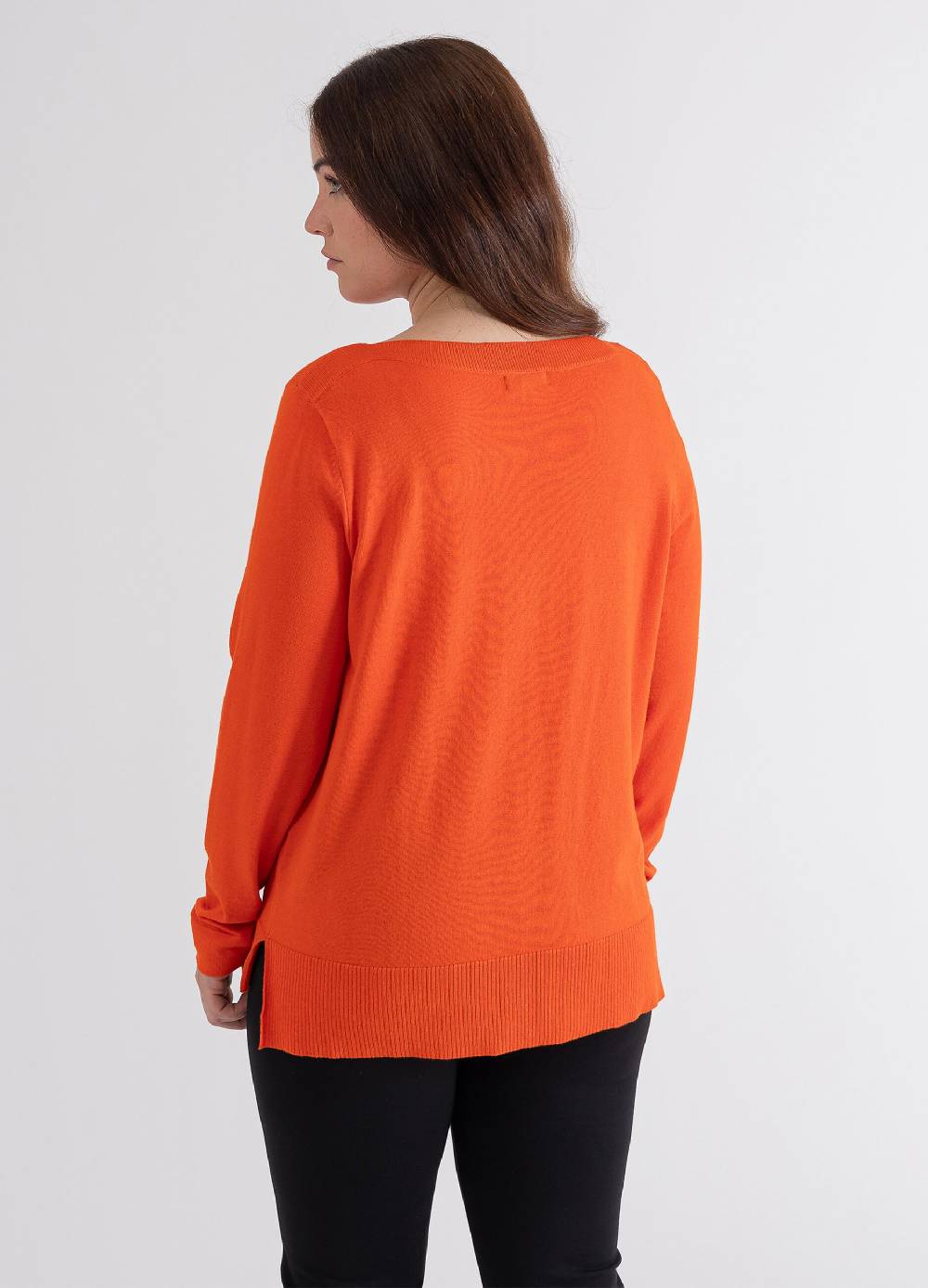 OCTOBER Maglia a maniche lunghe scollo a barca Curvy Smaltimento dello stoccaggio