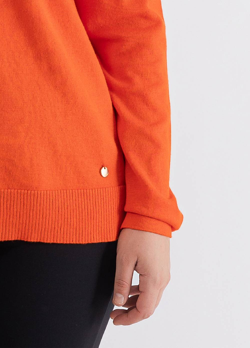 OCTOBER Maglia a maniche lunghe scollo a barca Curvy Smaltimento dello stoccaggio