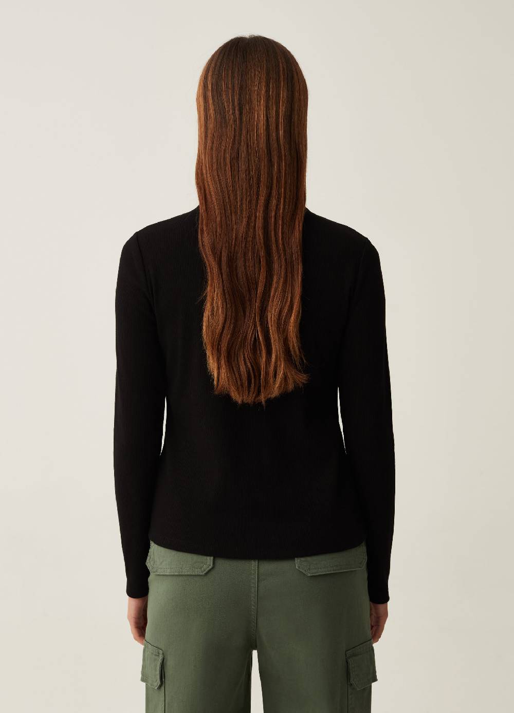 OVS T-shirt mock neck con dettaglio cut out Vendita calda