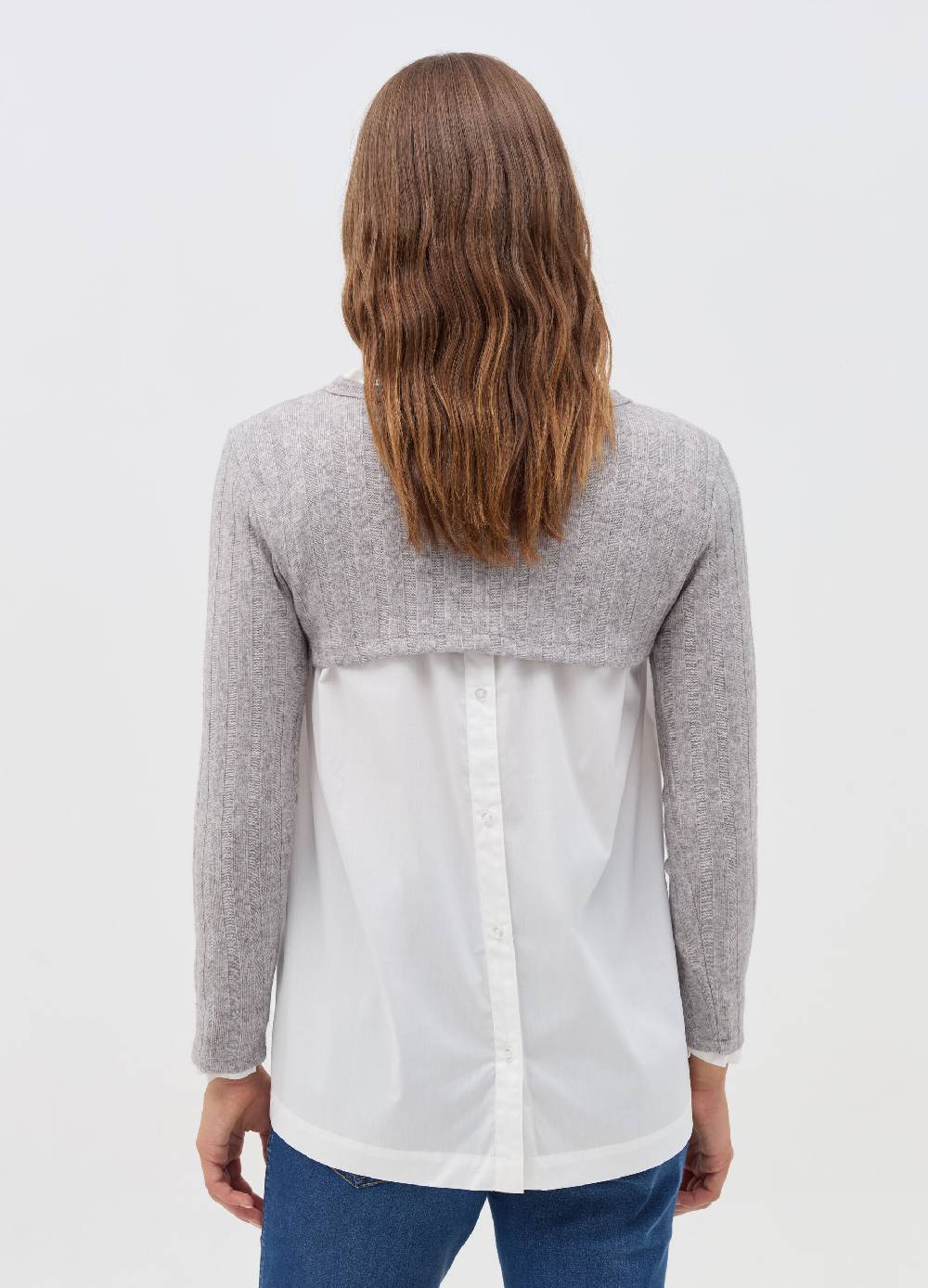 NICOL CARAMEL T-shirt premaman crop a coste piatte Liquidazione