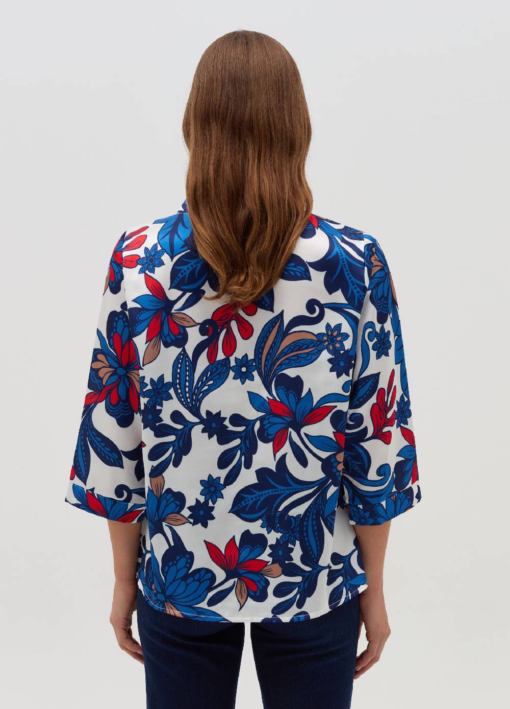 HYBRID Blusa floreale con maniche a tre quarti Promozione temporanea