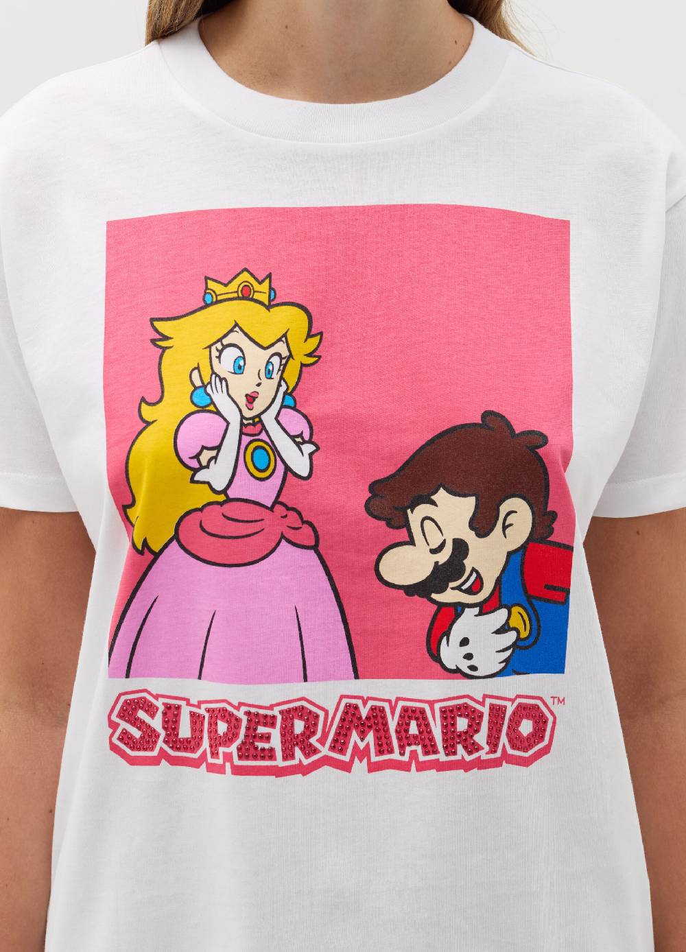 OVS T-shirt con stampa Super Mario™ e strass Super sconto
