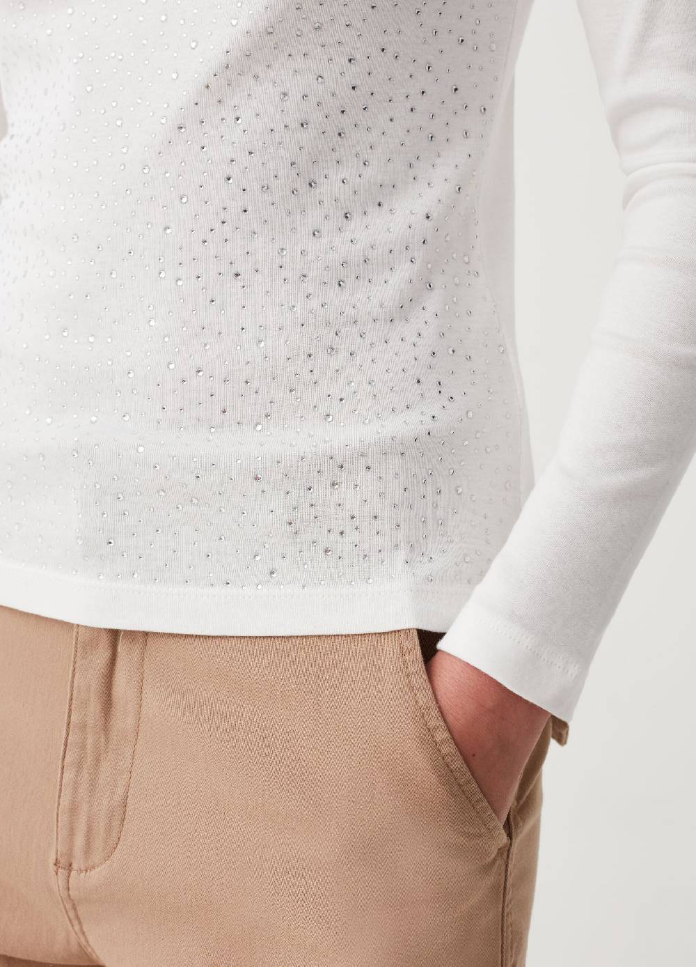 OVS T-shirt a maniche lunghe con strass Officina