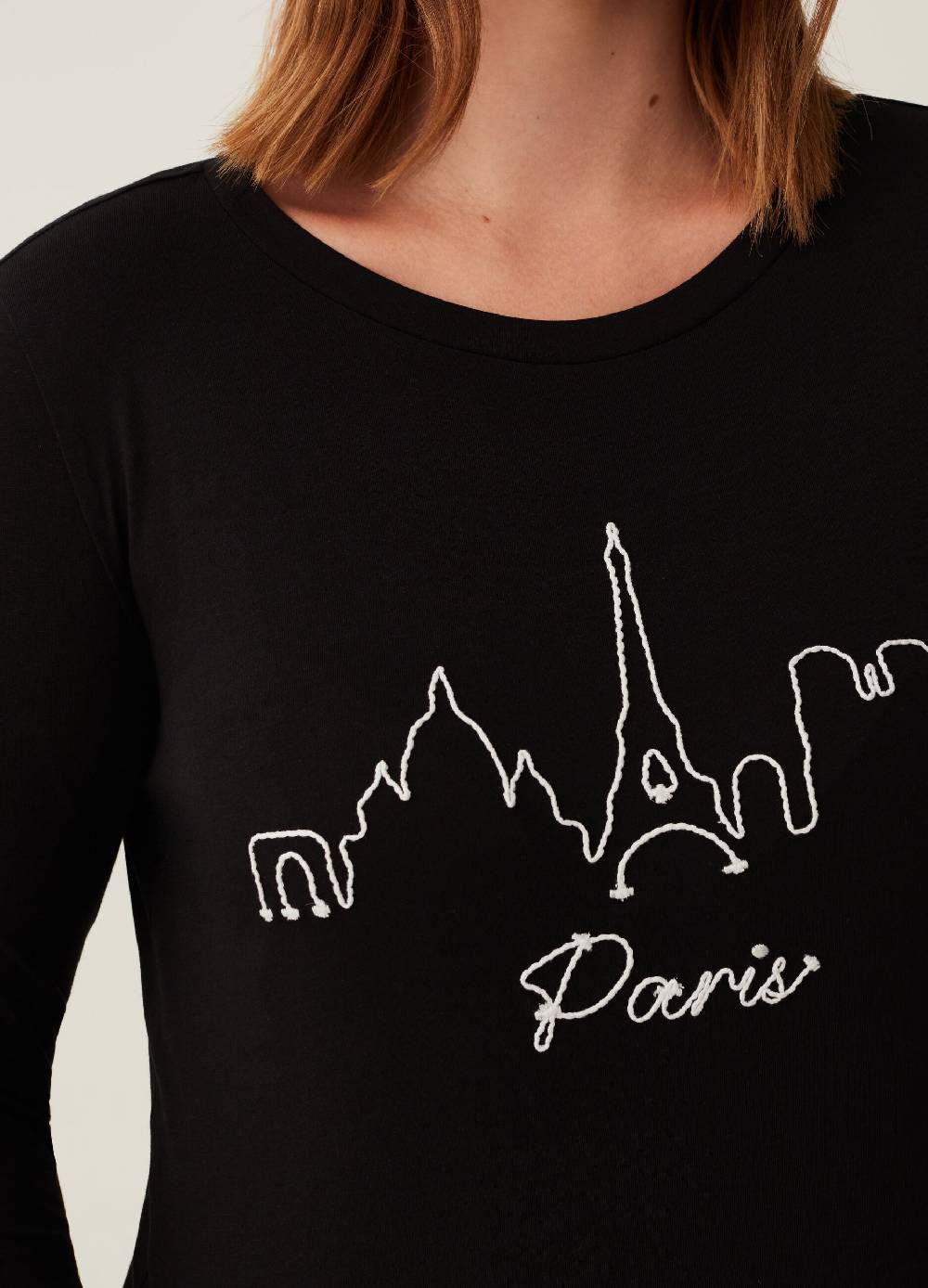 MYA T-shirt con ricamo skyline Curvy Sconti questo mese