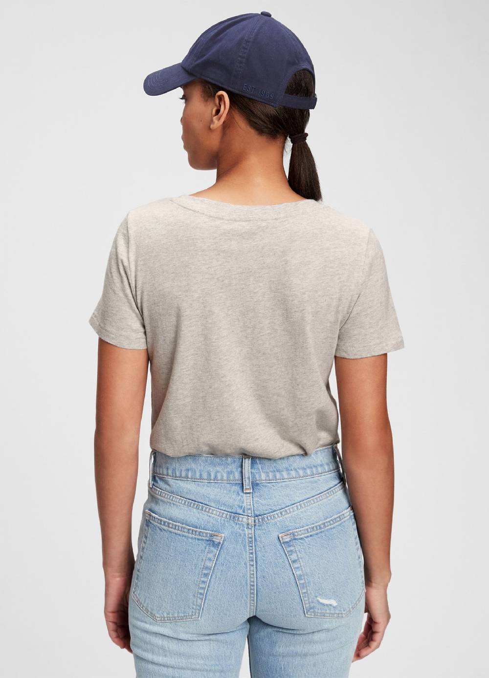 GAP T-shirt melange con scollo a V Qualità