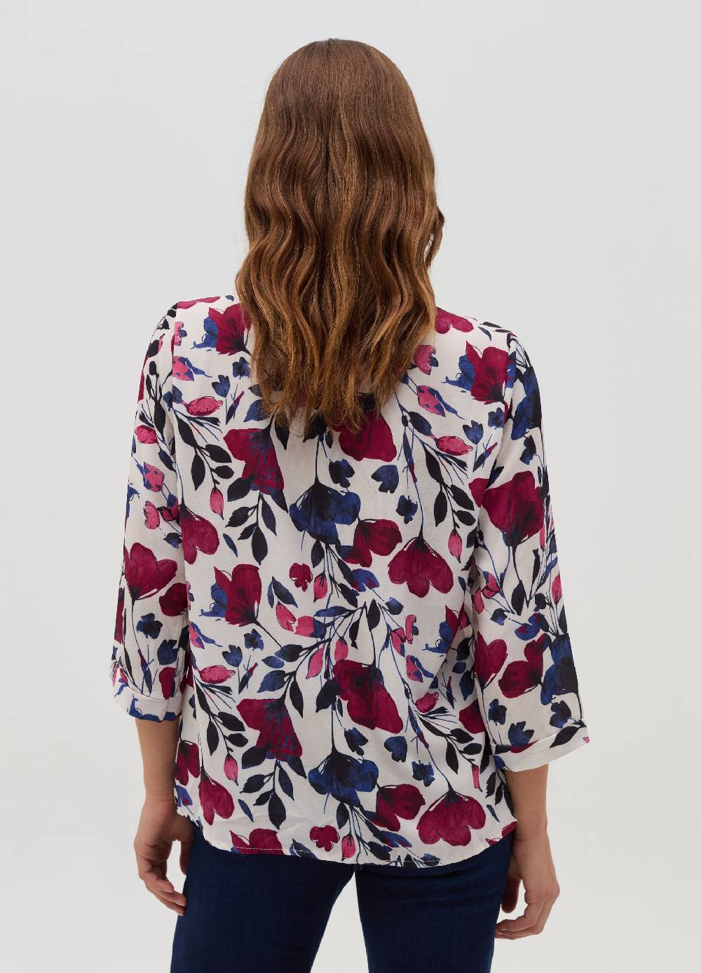 HYBRID Blusa con stampa floreale e maniche a tre quarti Soddisfazione Garantita