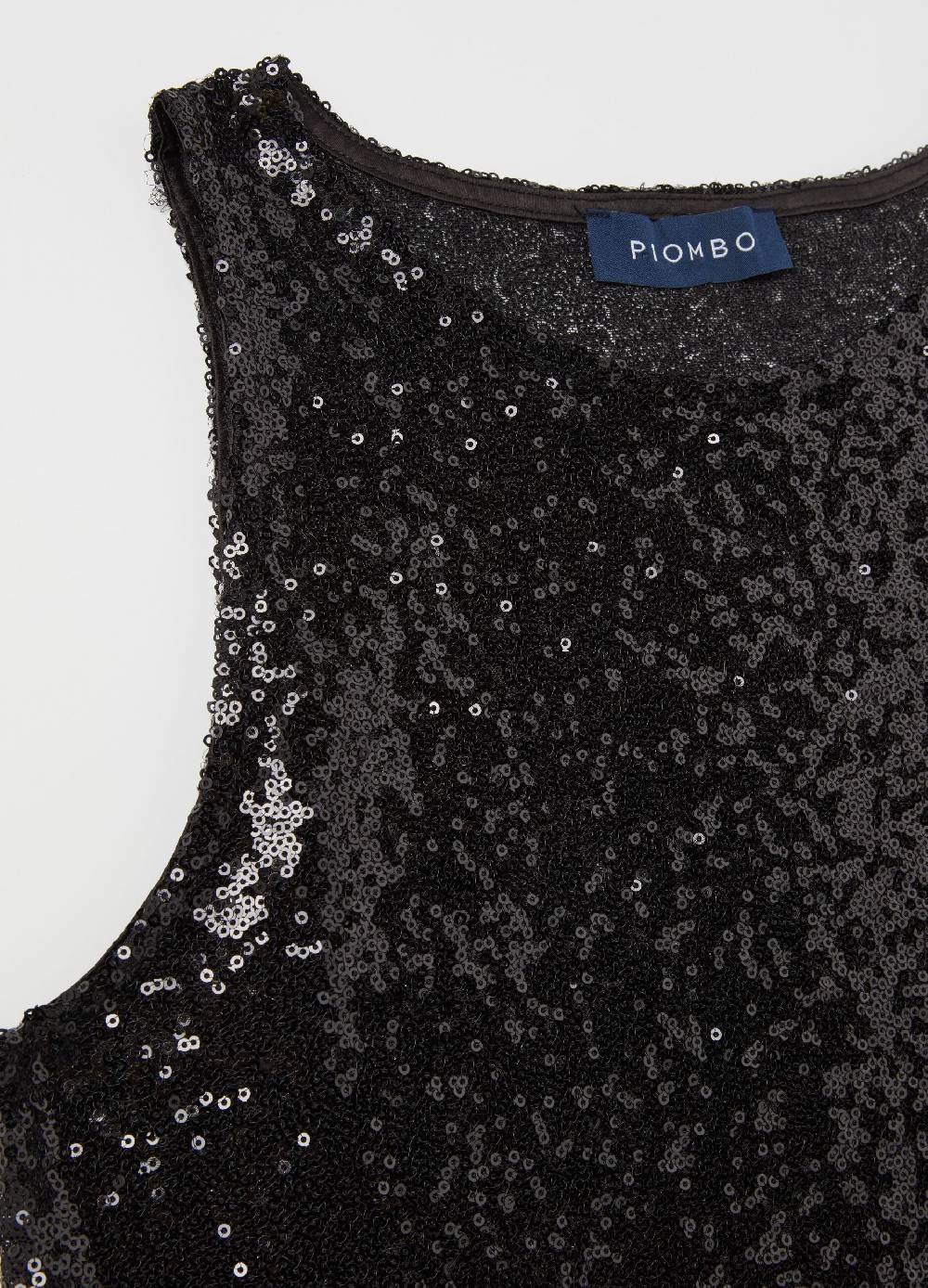 PIOMBO Tank top con paillettes Consegna Veloce