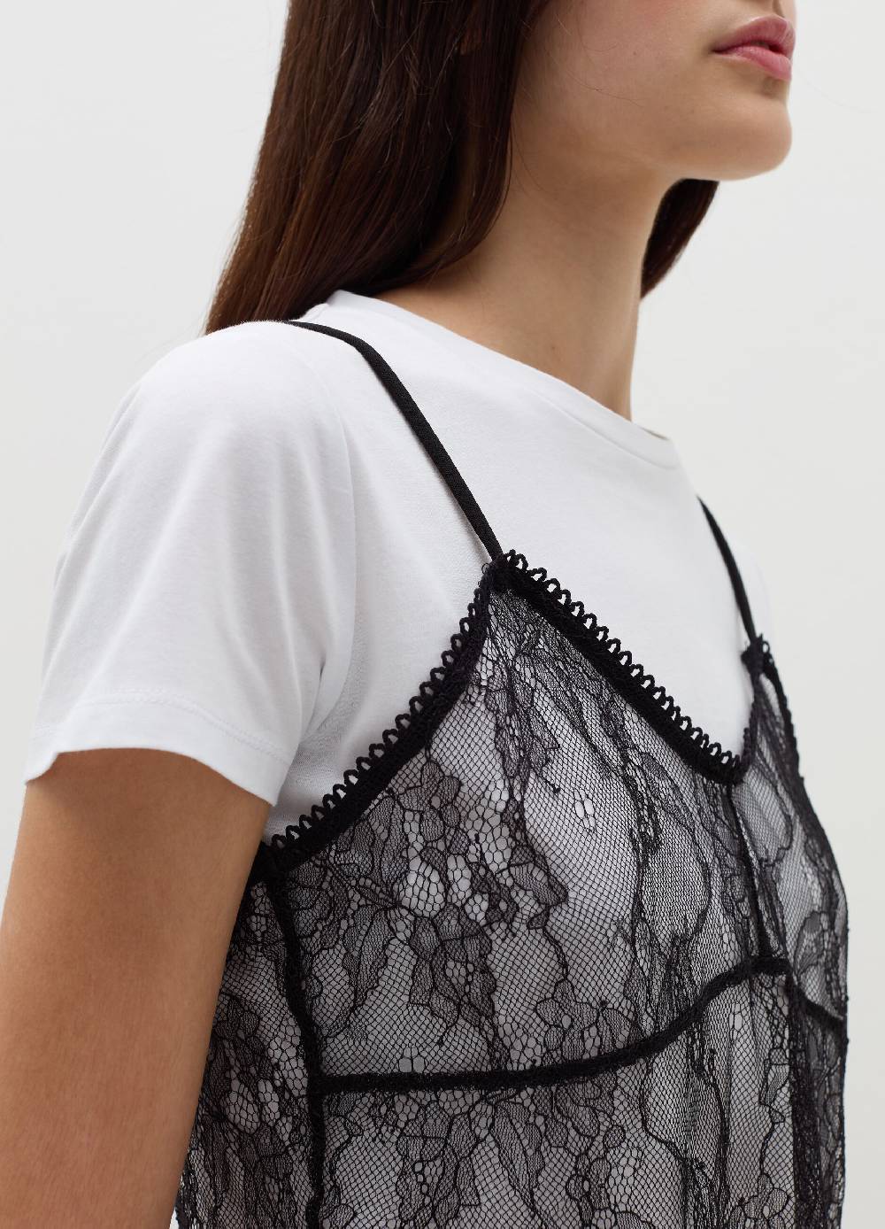 B. ANGEL T-shirt con top in pizzo Promozione Limitata