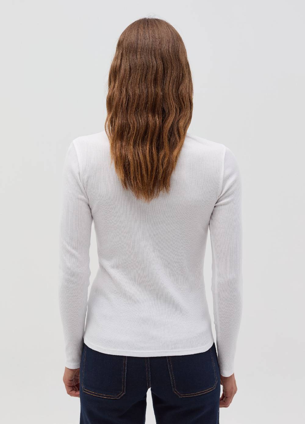 OVS T-shirt a costine sottili con scollo a V Saldi