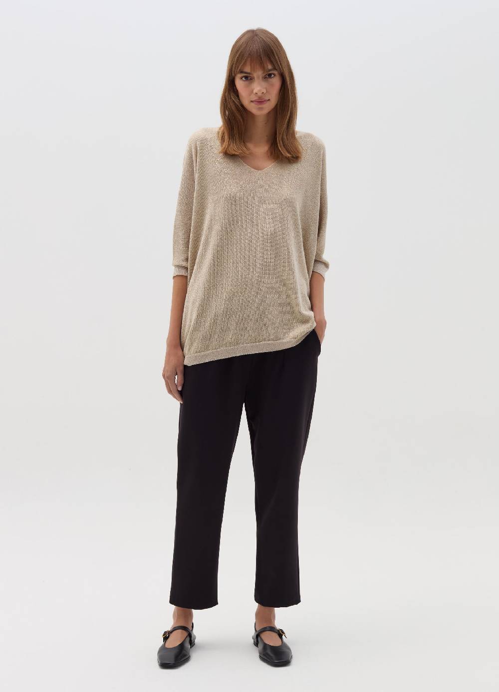 HYBRID Maglia in lurex con maniche a tre quarti Offerte