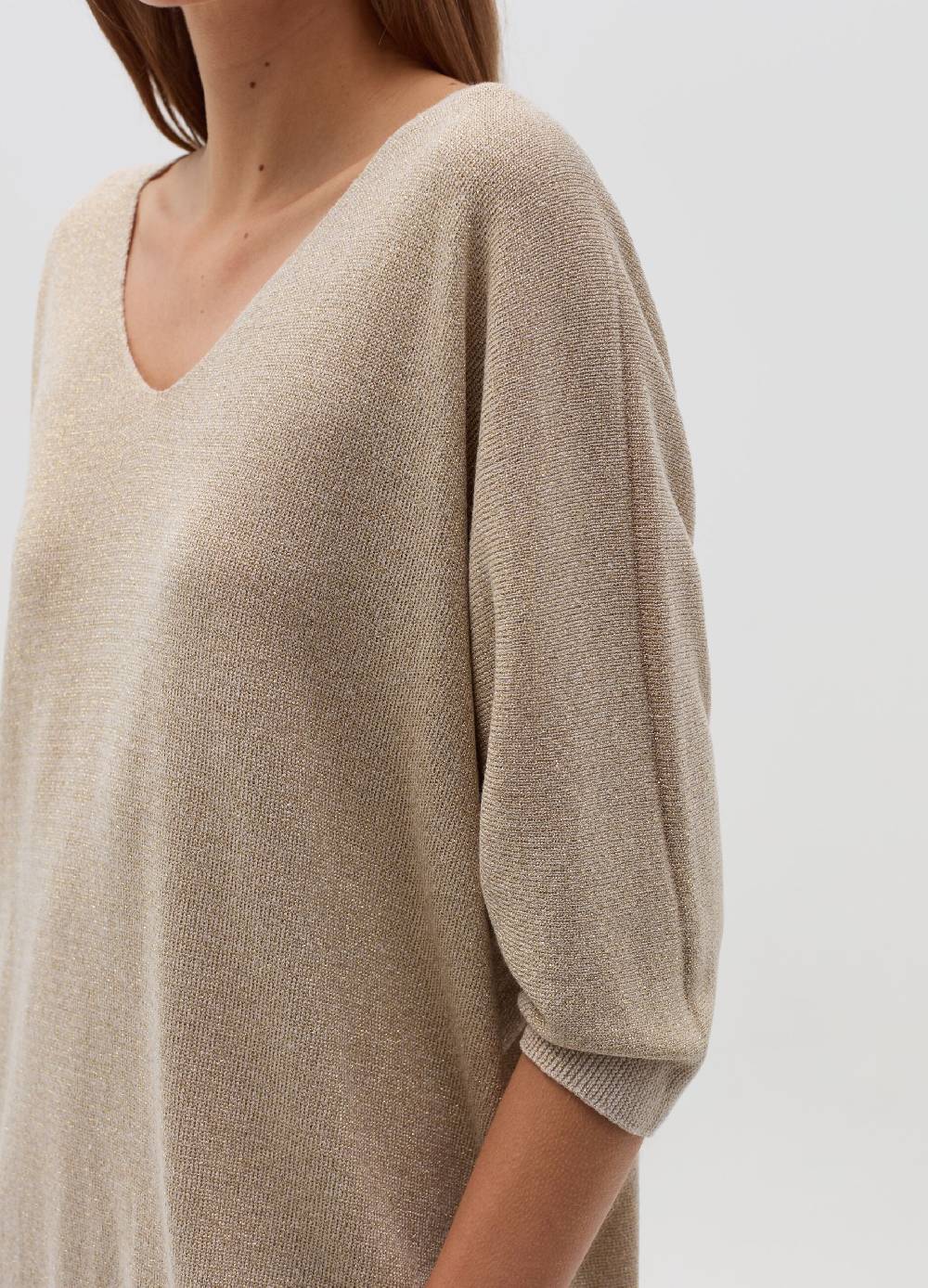 HYBRID Maglia in lurex con maniche a tre quarti Offerte