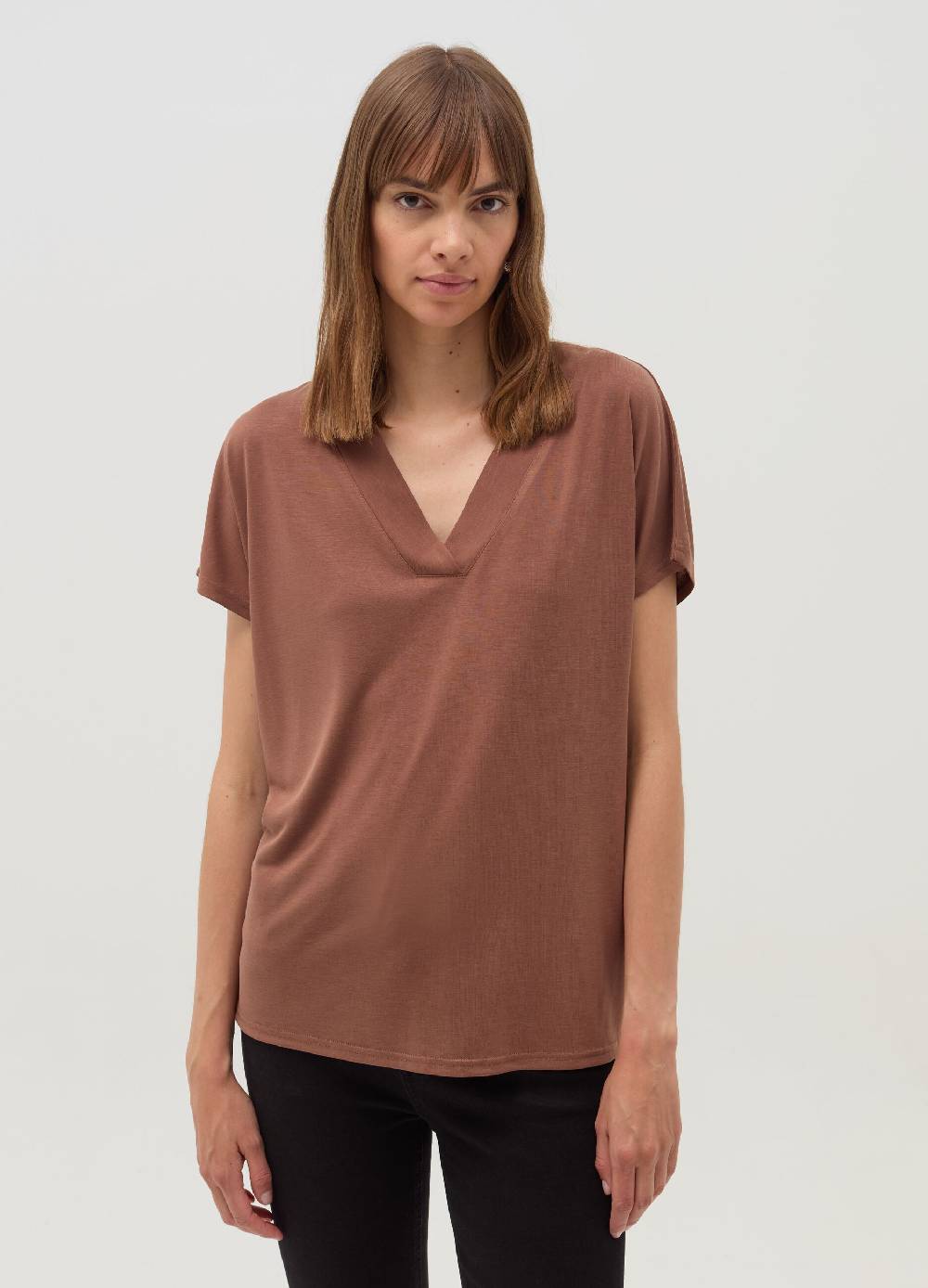 OVS T-shirt con scollo a V maniche a kimono Saldi Di Fabbrica