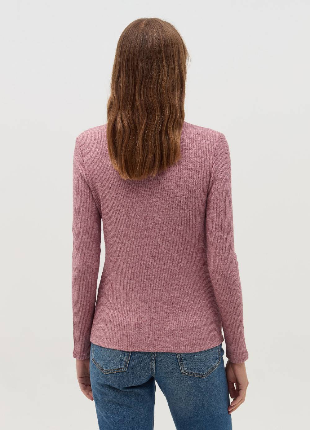 OVS T-shirt a costine con collo alto Vendite Flash
