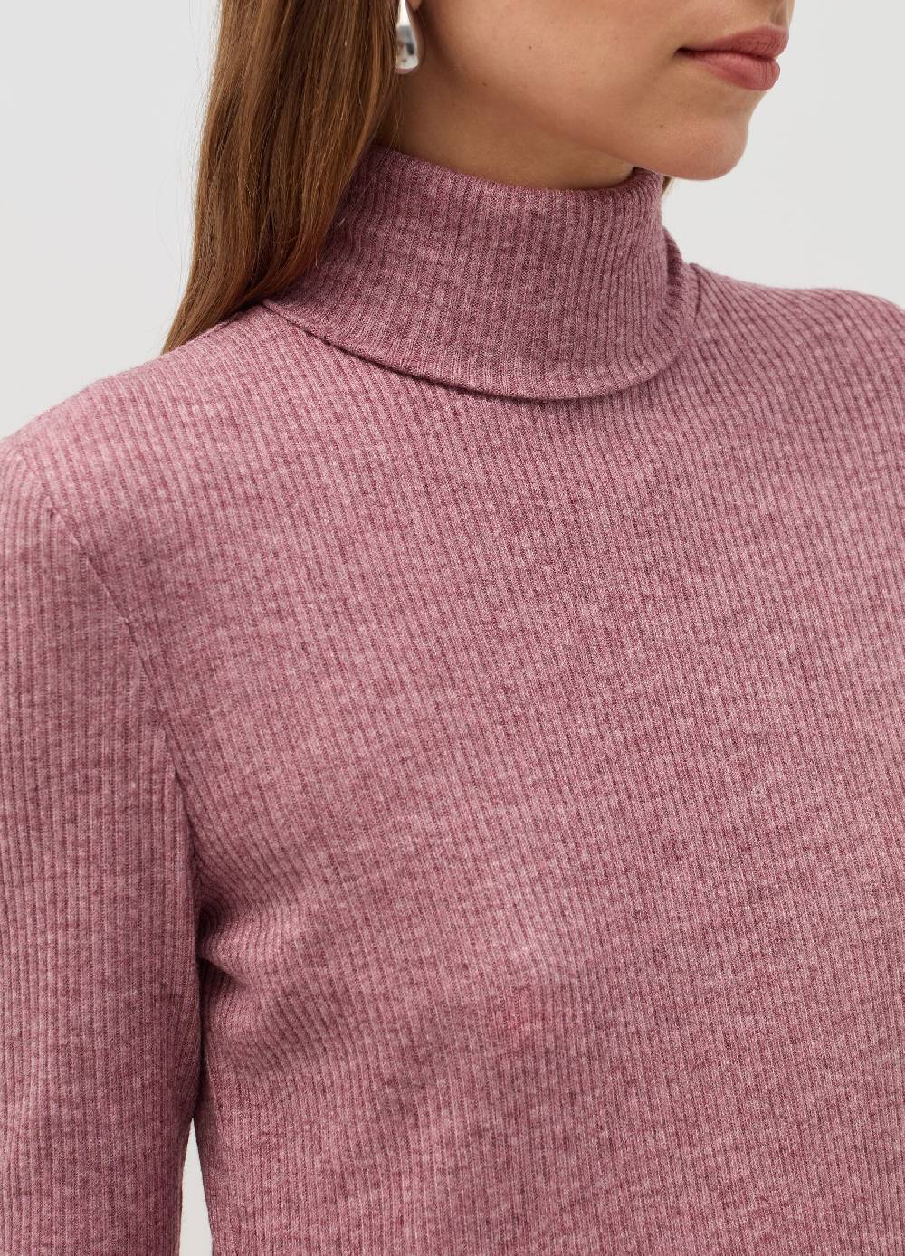 OVS T-shirt a costine con collo alto Vendite Flash