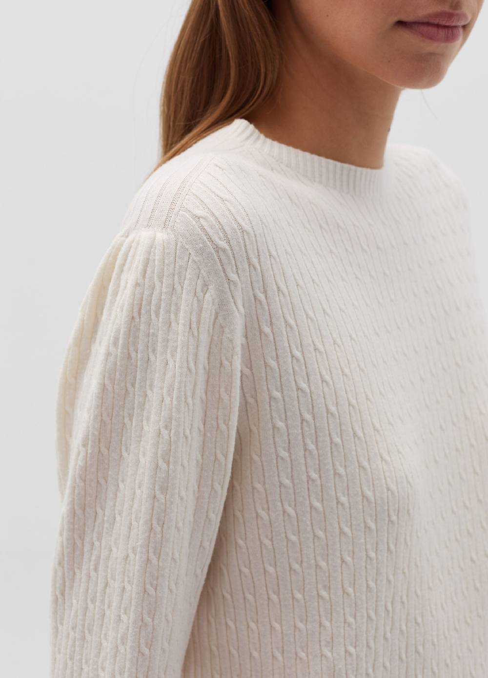 HYBRID Maglia a coste piatte con lavorazione intrecciata In Saldo