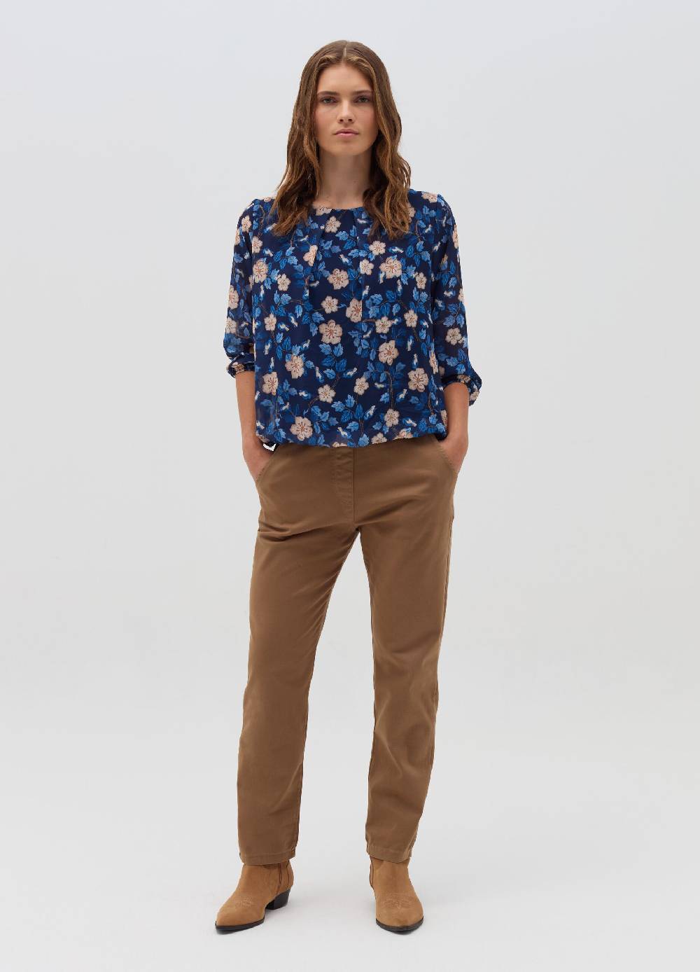 HYBRID Blusa floreale a maniche lunghe Moda