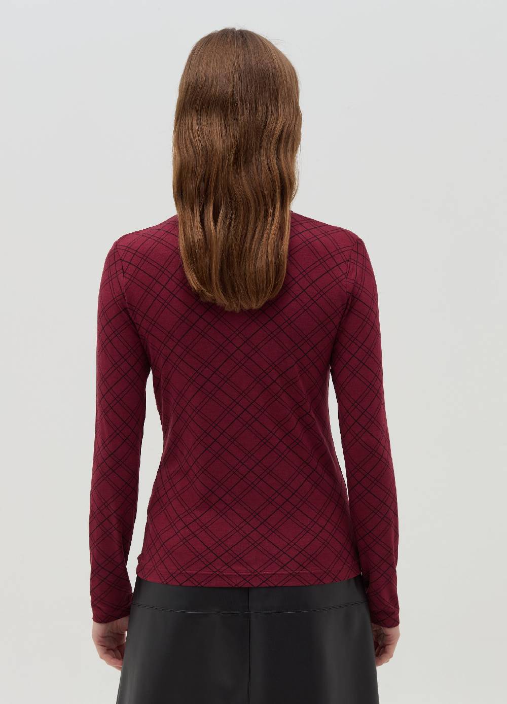 OVS T-shirt mock neck con fantasia check Sconto di tempo limitato