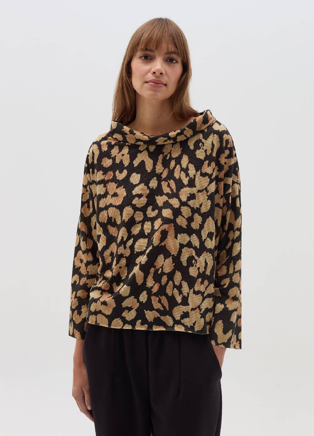 HYBRID Blusa animalier con scollo ad anello Comprare a buon mercato