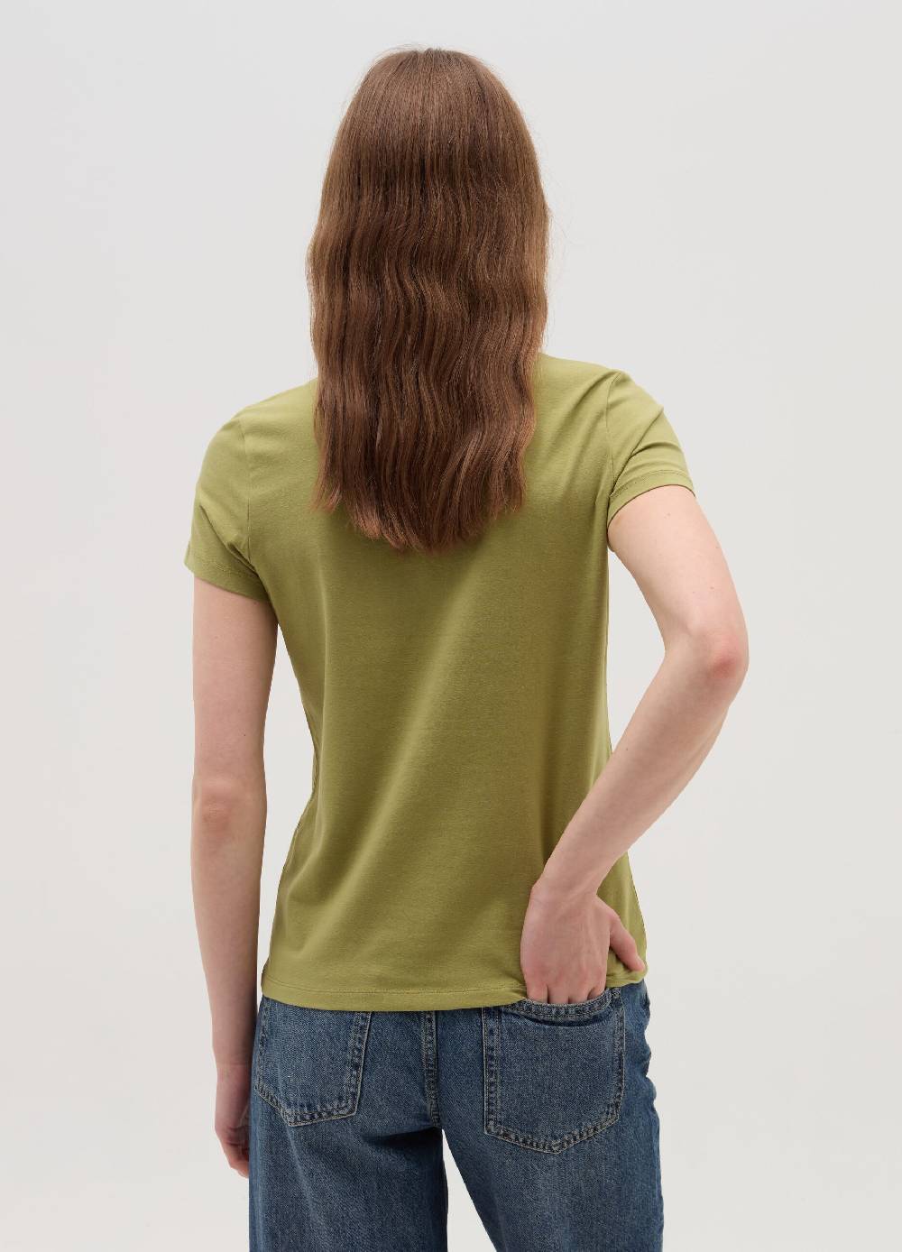 OVS T-shirt tinta unita con scollo a V Grande vendita