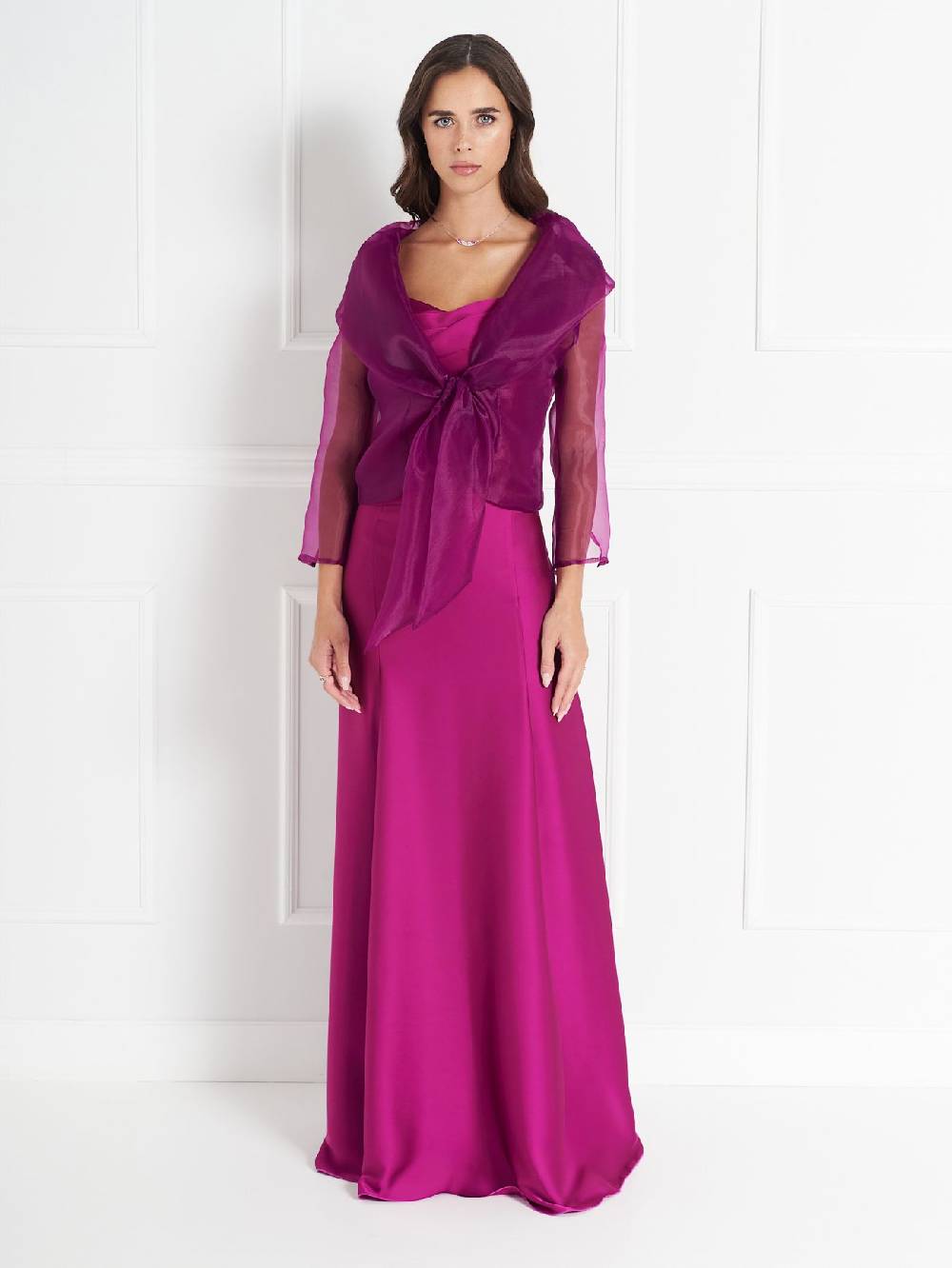 Rinascimento Coprispalle atelier in Organza Lampone Affare Del Giorno