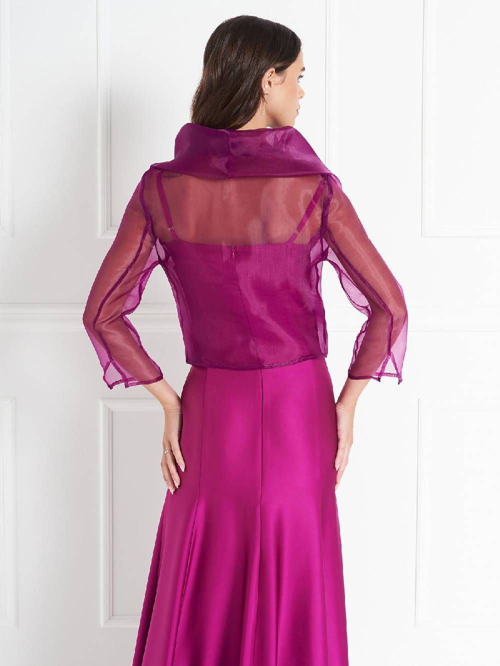 Rinascimento Coprispalle atelier in Organza Lampone Affare Del Giorno