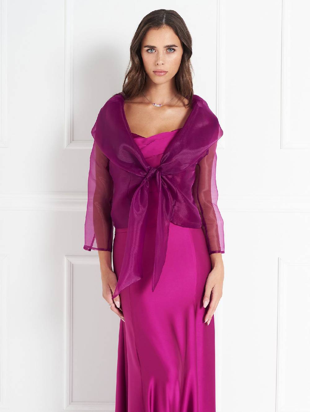 Rinascimento Coprispalle atelier in Organza Lampone Affare Del Giorno