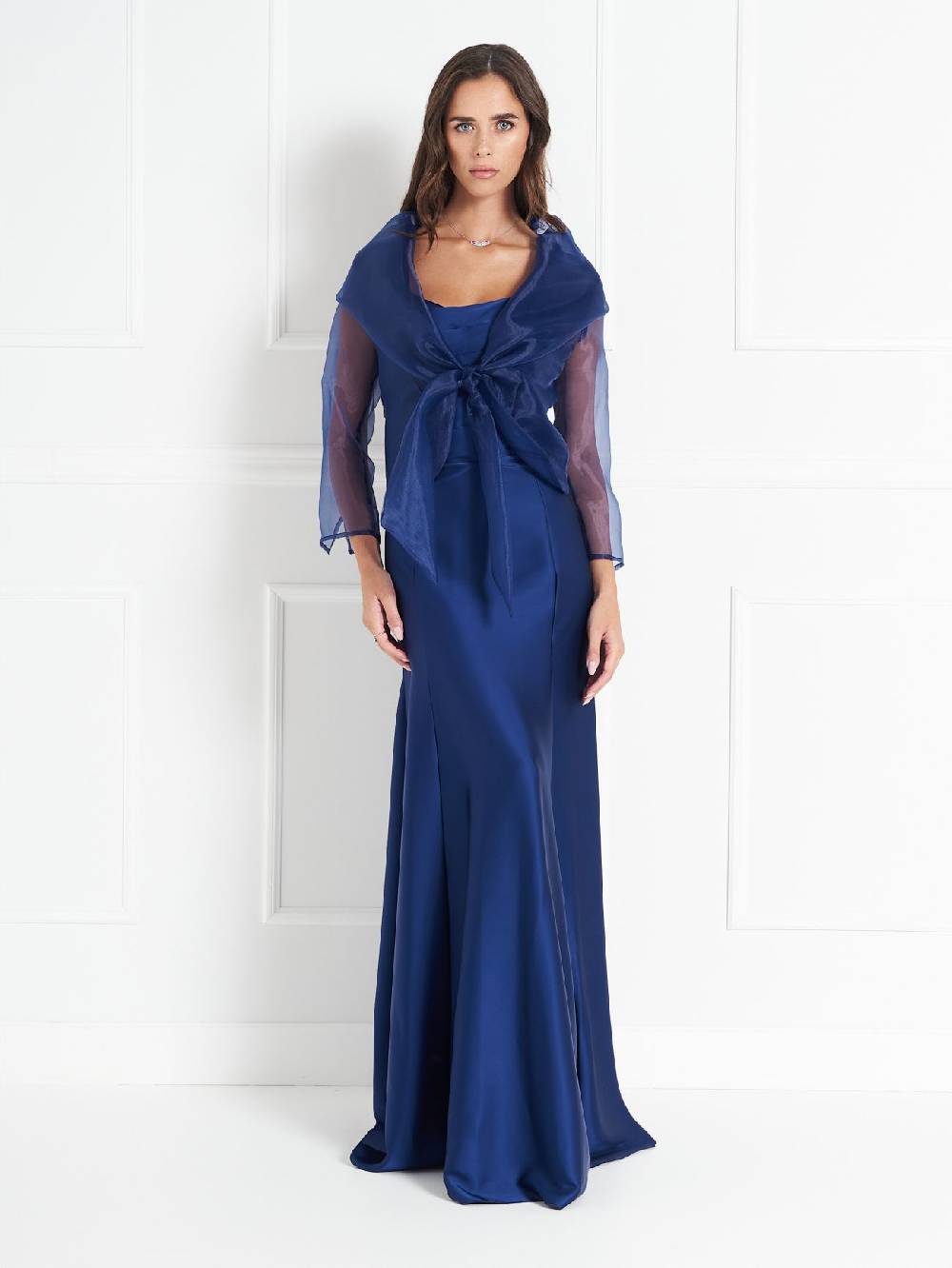 Rinascimento Coprispalle atelier in Organza Blu Sconto