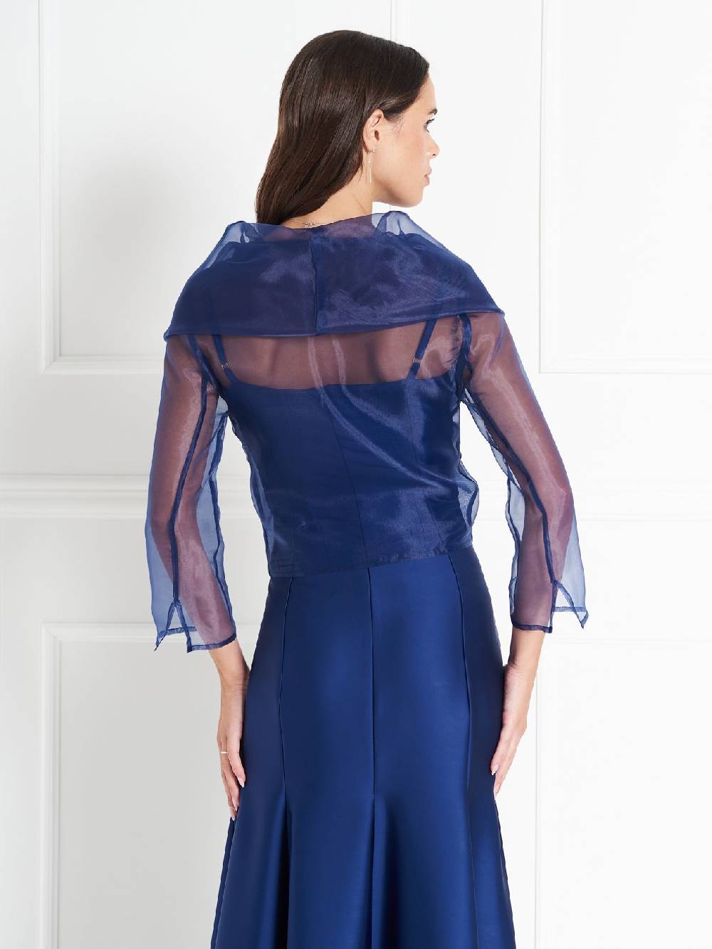 Rinascimento Coprispalle atelier in Organza Blu Sconto