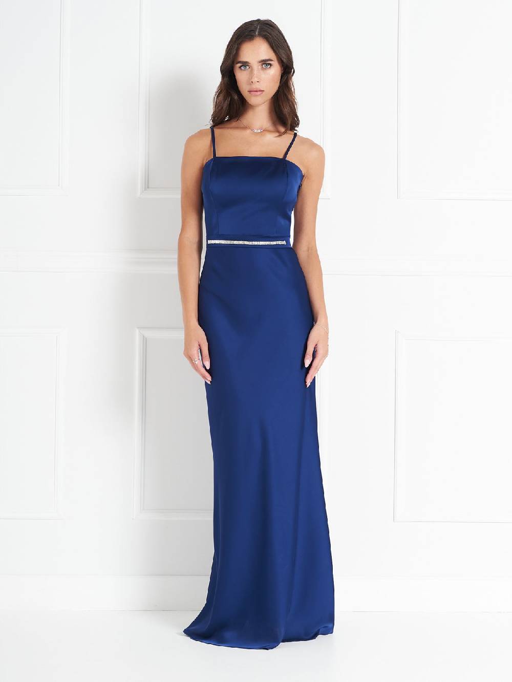 Rinascimento Abito atelier Blu con Maniche Balloon Offerta