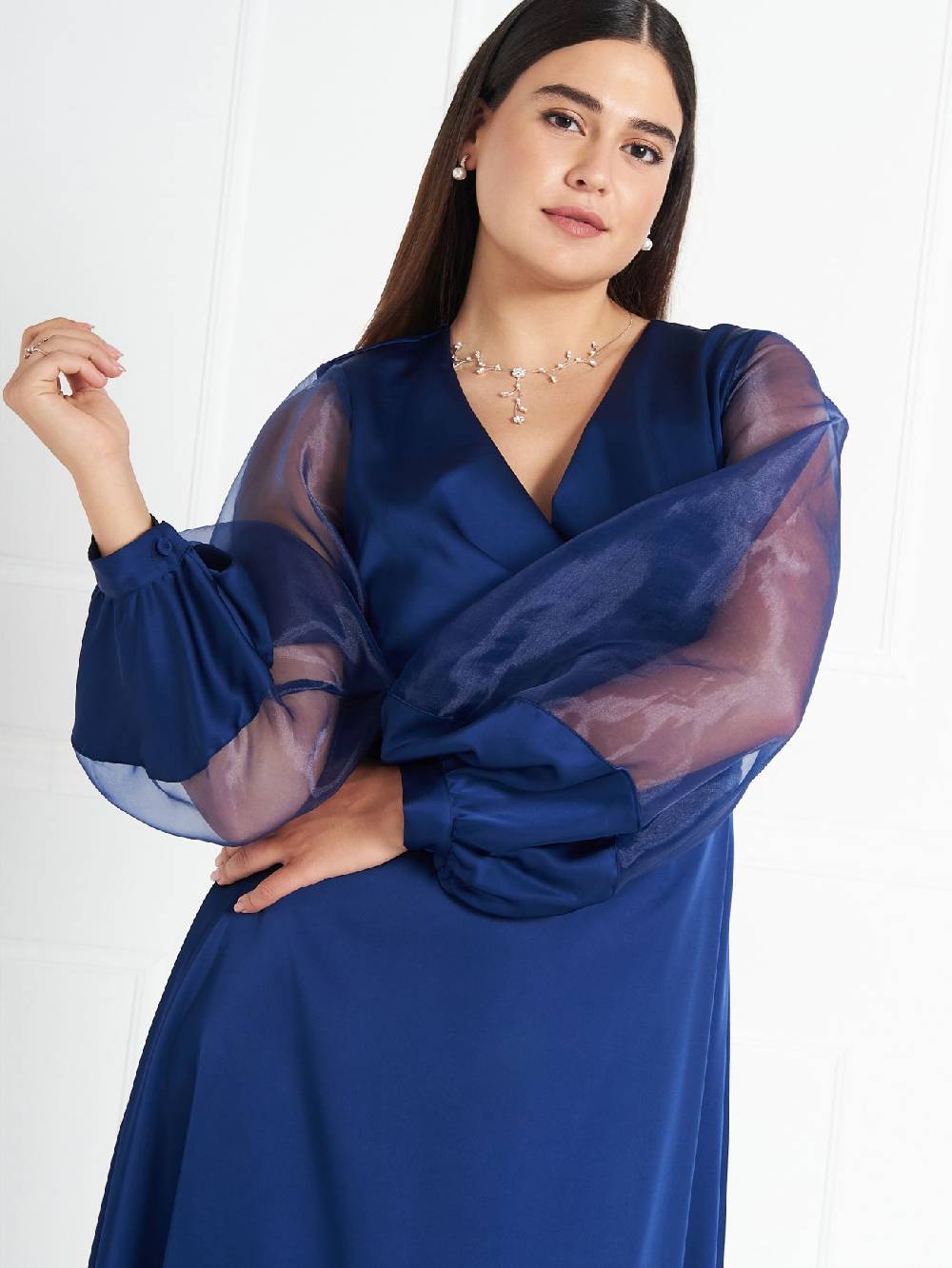 Rinascimento Abito Curvy atelier Blu Economico