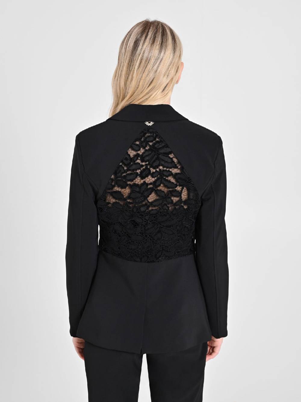 Rinascimento Giacca con inserto Pizzo & Velluto Moda