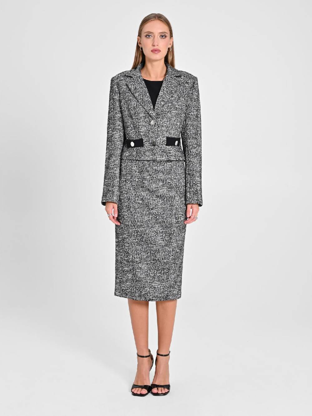Rinascimento Giacca Tweed Lurex Nuovo