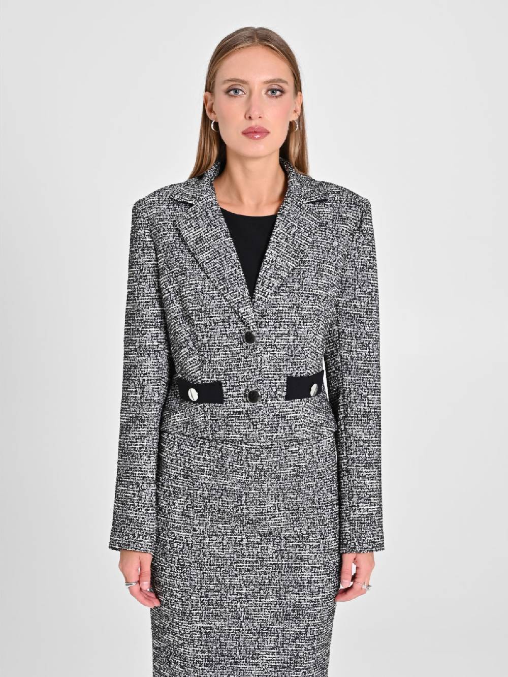 Rinascimento Giacca Tweed Lurex Nuovo