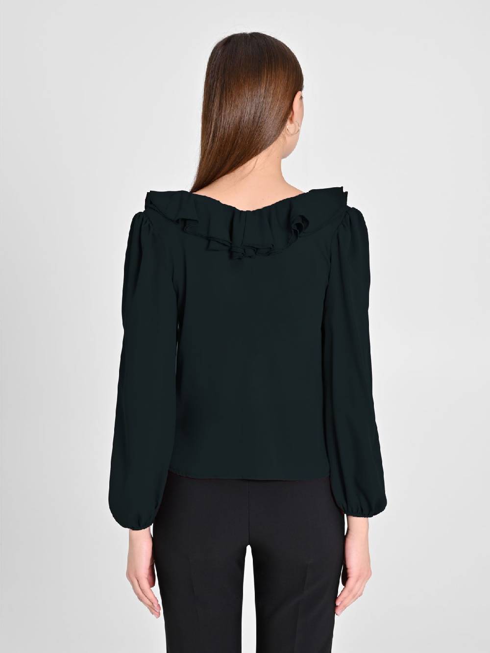 Rinascimento Blusa Nera con Rouche Qualità Garantita