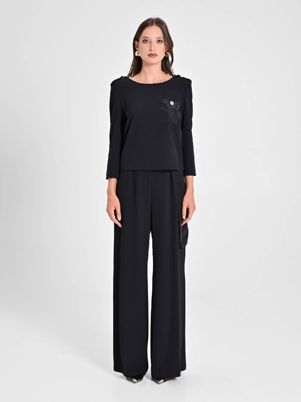 Rinascimento Blusa con Taschino in Taffetà Fino Al -60%