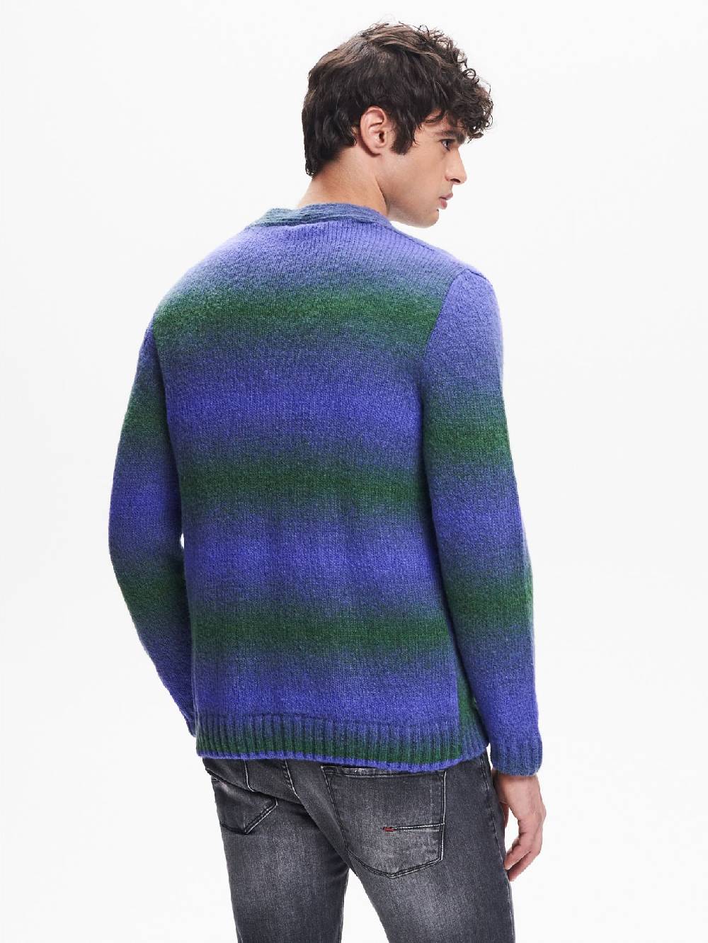 Rinascimento Cardigan Uomo effetto Degradè Verde QB24 Affare Del Giorno
