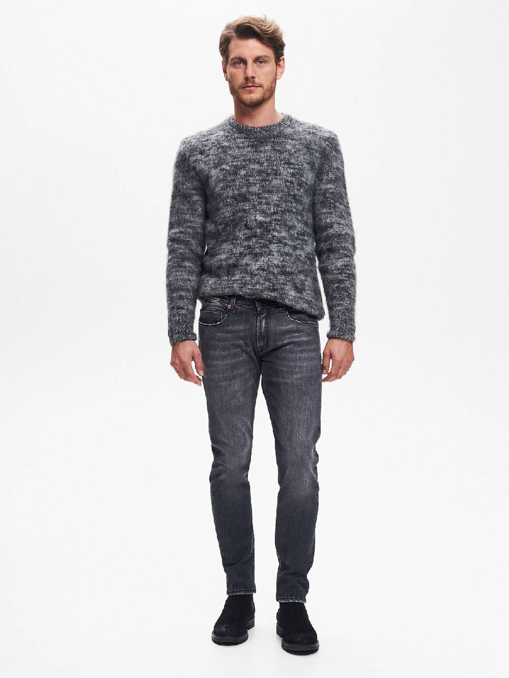 Rinascimento Jeans Regular-Fit Uomo Nero QB24 Outlet
