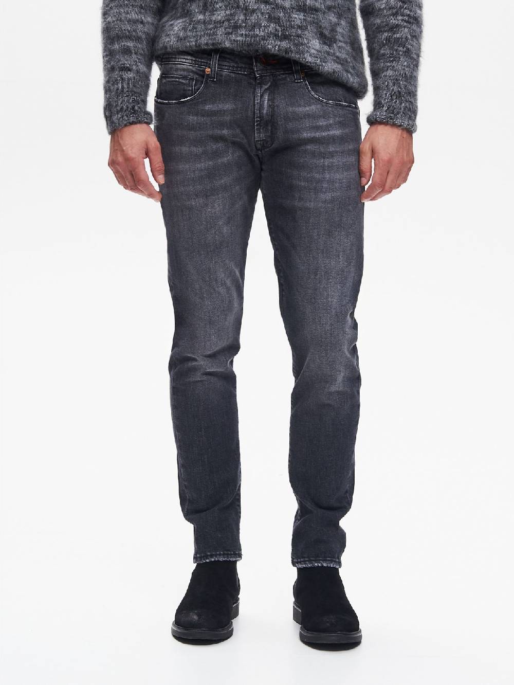 Rinascimento Jeans Regular-Fit Uomo Nero QB24 Outlet