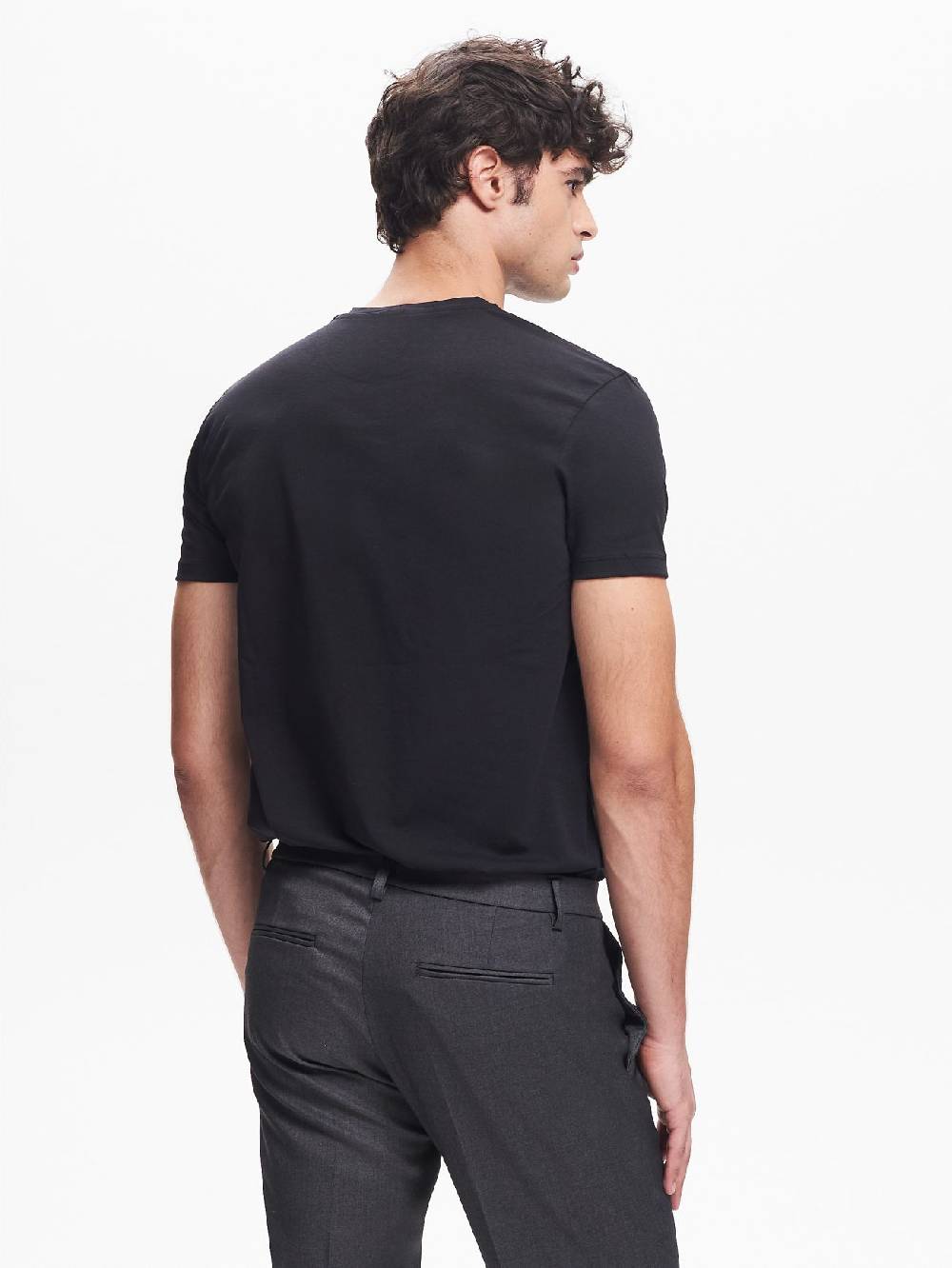 Rinascimento T-shirt Girocollo Uomo Nero QB24 In Vendita
